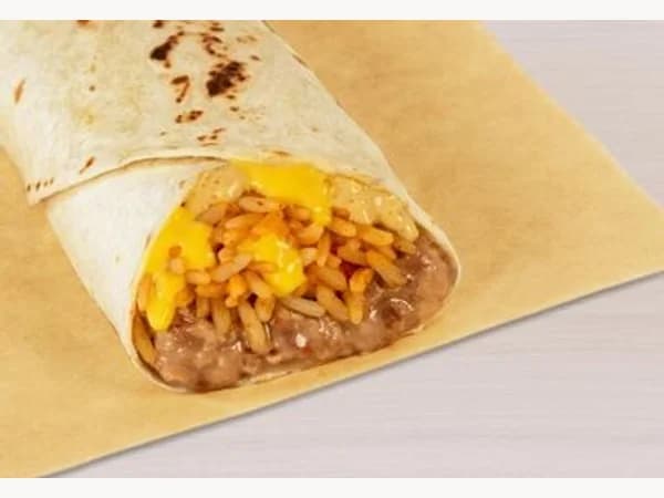 Cheesy Bean & Rice Burrito (V)
