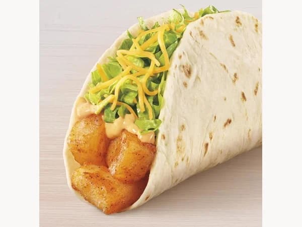 Taco Bell Spicy Potato Soft Taco - Value Menu